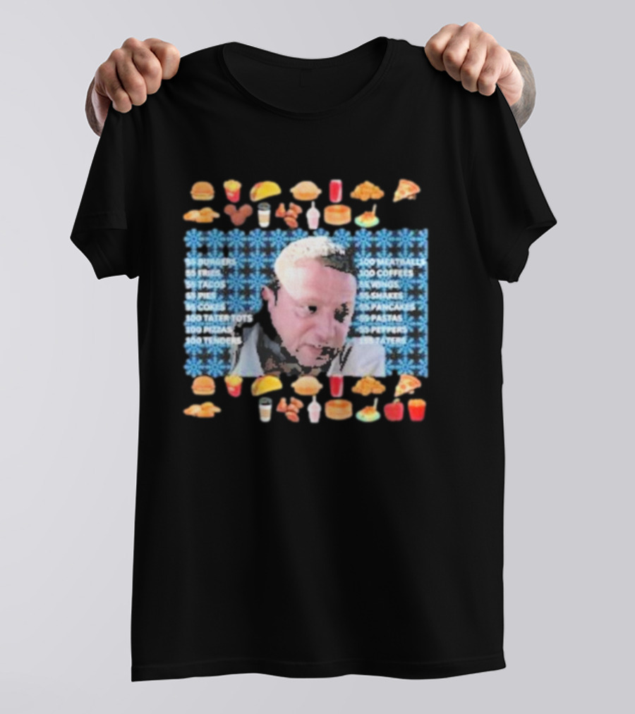 Tim Robinson 55 Burgers 55 Fries 55 Tacos 55 Pies 100 Tenders Ugly Christmas T-Shirt