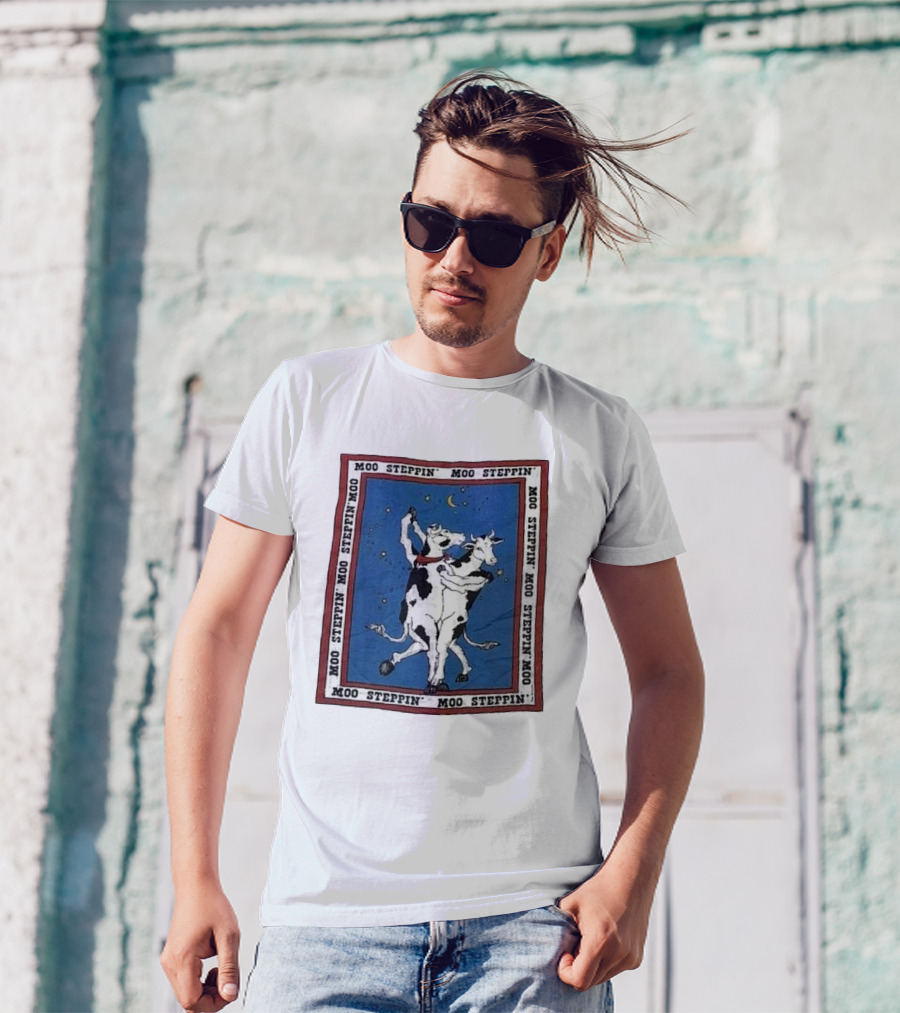 Moo Steppin' Cow Dance Milk 80’s 90’s Humor Joke T-Shirt