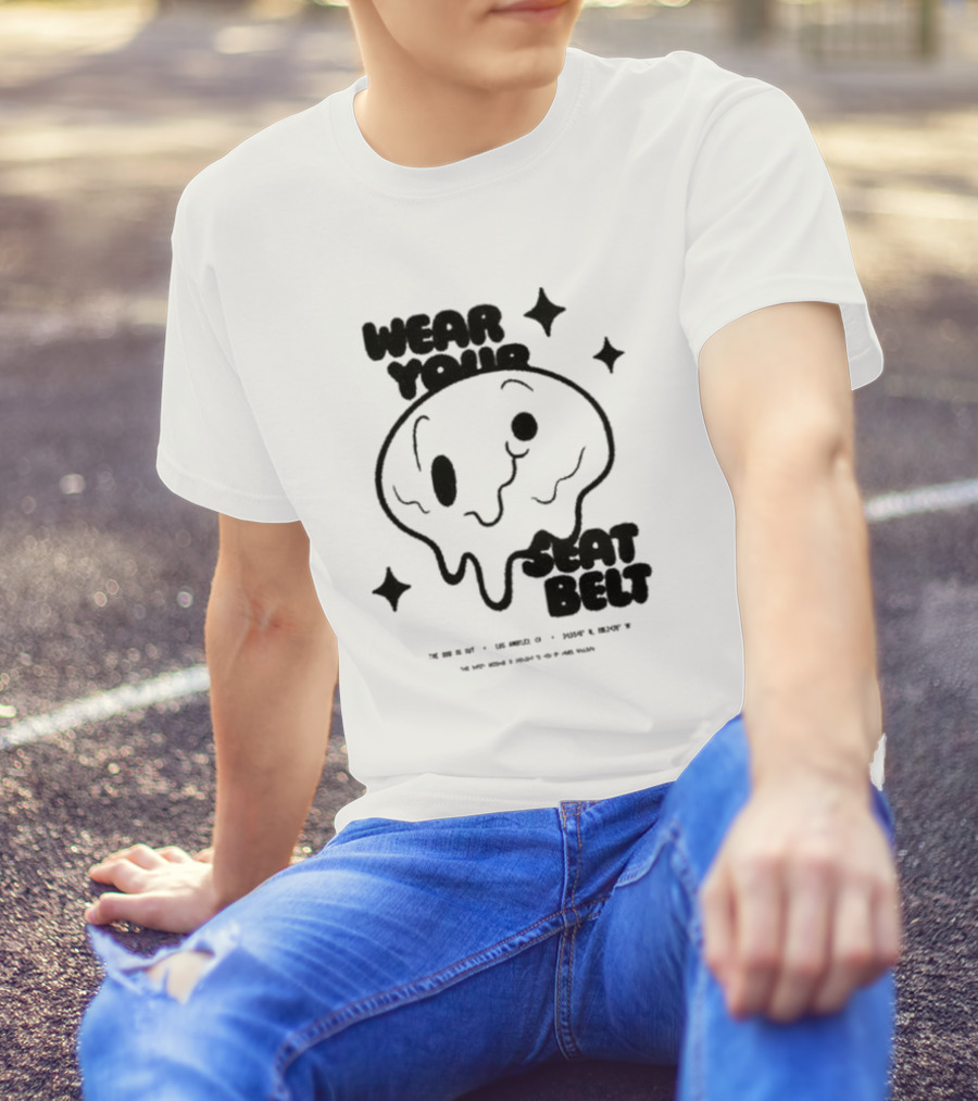 The Odd 1S Out Wear Your Seatbelt Melting Face Safety Reminder T-Shirt