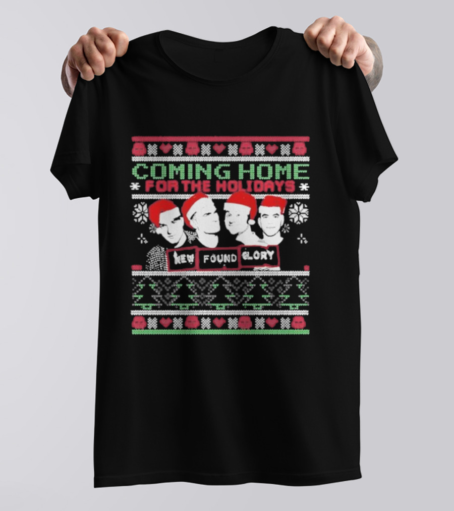 New Found Glory Coming Home For The Holidays Ugly Sweater Band T-Shirt