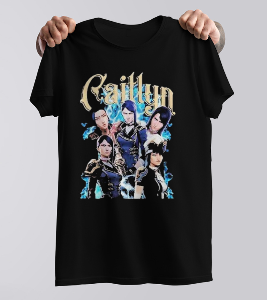 Caitlyn Kiramman League Of Legends Character Montage T-Shirt