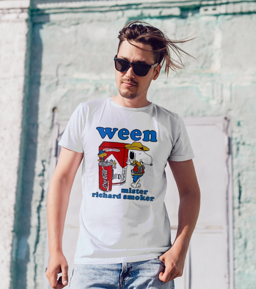 Ween Snoopy Cowboys Mister Richard Smoker Coca-Cola Marlboro T-Shirt