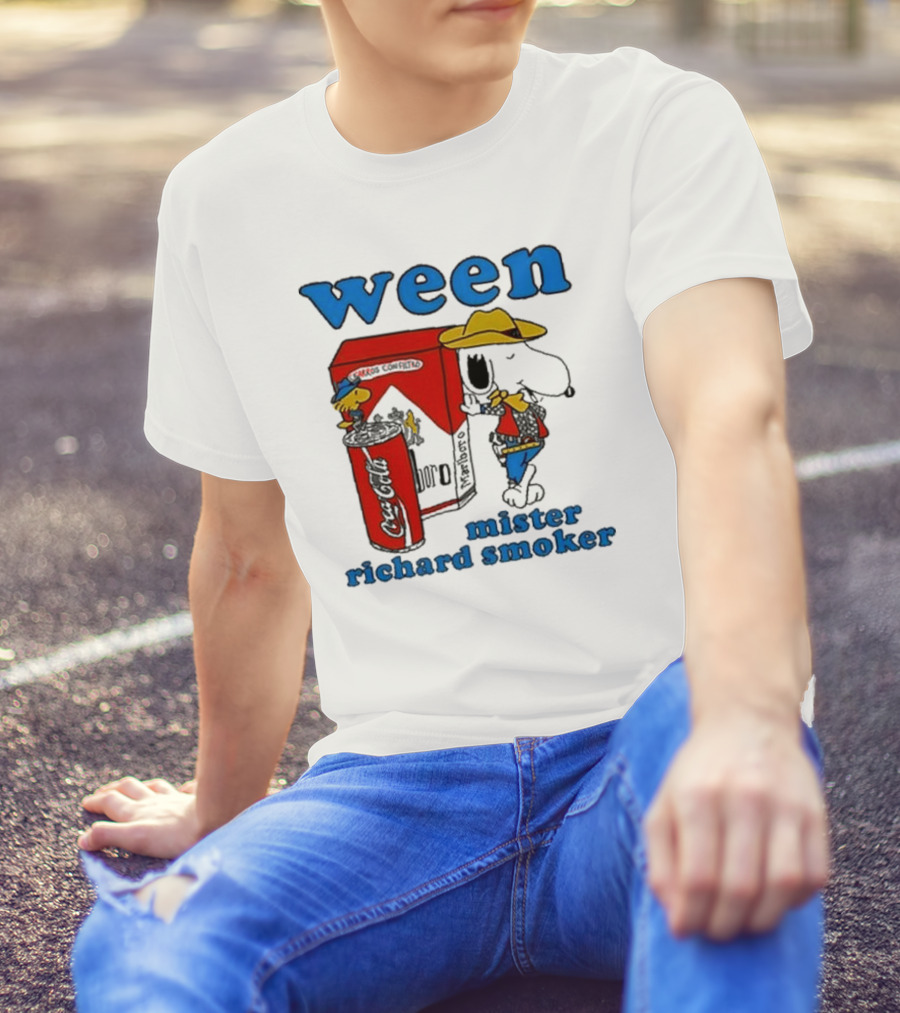 Ween Snoopy Cowboys Mister Richard Smoker Coca-Cola Marlboro T-Shirt