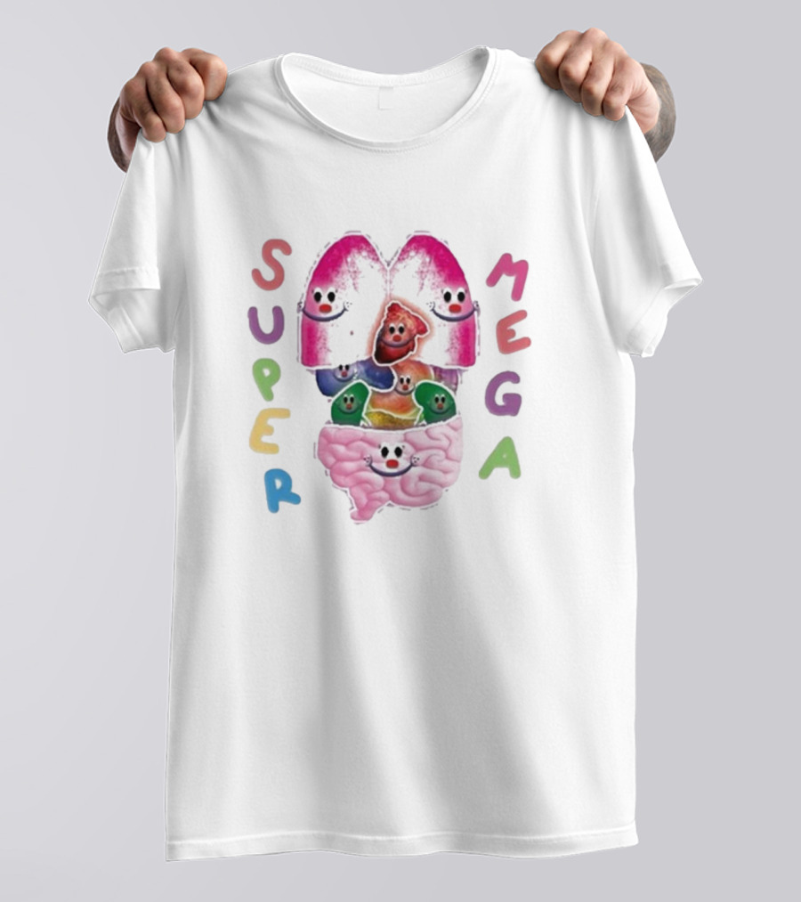 Super Mega Happy Faces Brain And Lungs T-Shirt