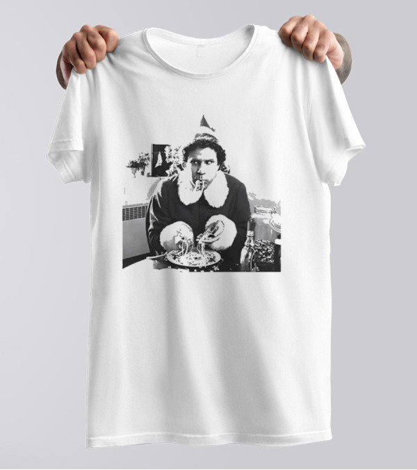 Elf Eating Spaghetti Christmas T-Shirt