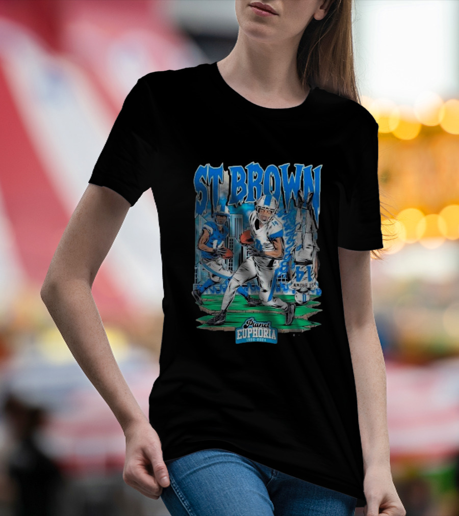 St Brown Planet Euphoria Football 1950 T-Shirt