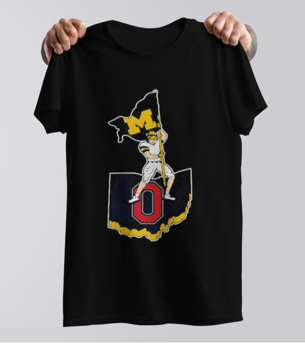 Dave Portnoy Michigan Flag Plant On Ohio Outline T-Shirt