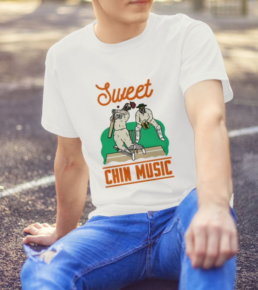Sweet Chin Music Cricket Scene T-Shirt