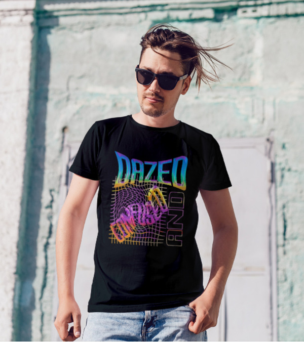 Dazed And Confused Vibrant Psychedelic Pattern Midnight Law T-Shirt