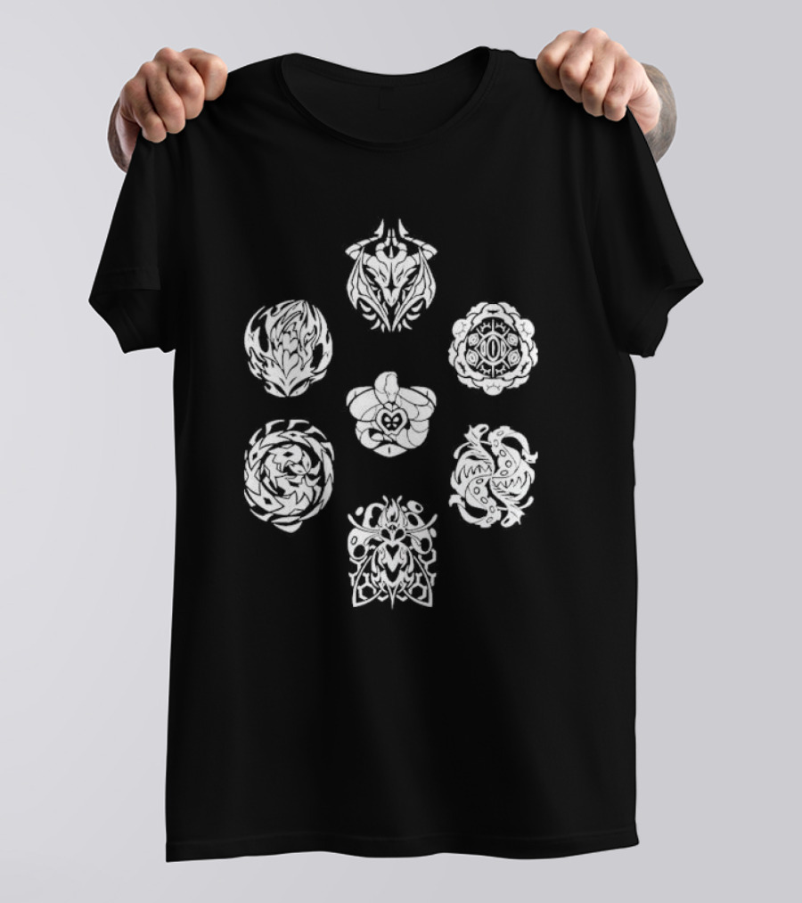 Ring Domain Sigils Elden Inspired Fantasy Symbols T-Shirt