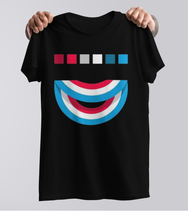 Tavar Zawacki LAZY CIRCLE Wynwood Walls Red White Blue Arches T-Shirt