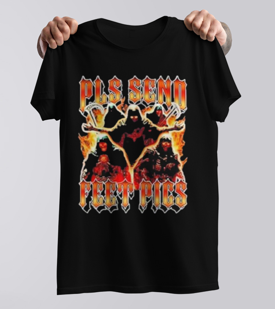 Pls Send Feet Pics Reaper Flames Vintage T-Shirt