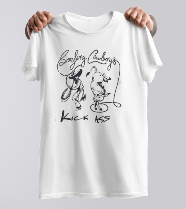 Surfing Cowboys Kick Ass Malibu California T-Shirt