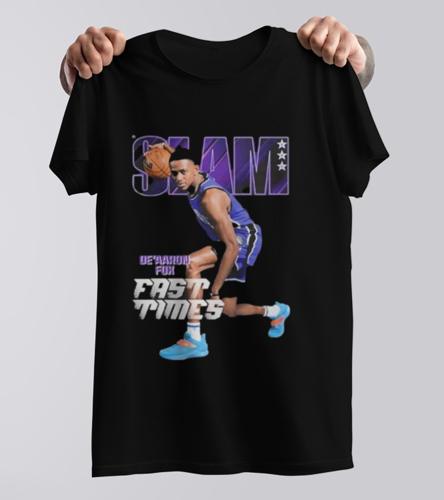 Slam De’aaron Fox Fast Times Basketball Star Dribbling Action T-Shirt