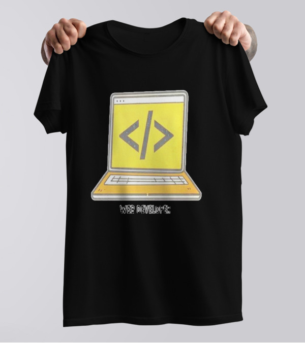 Web Developer Laptop Code Symbol Professional Occupation T-Shirt