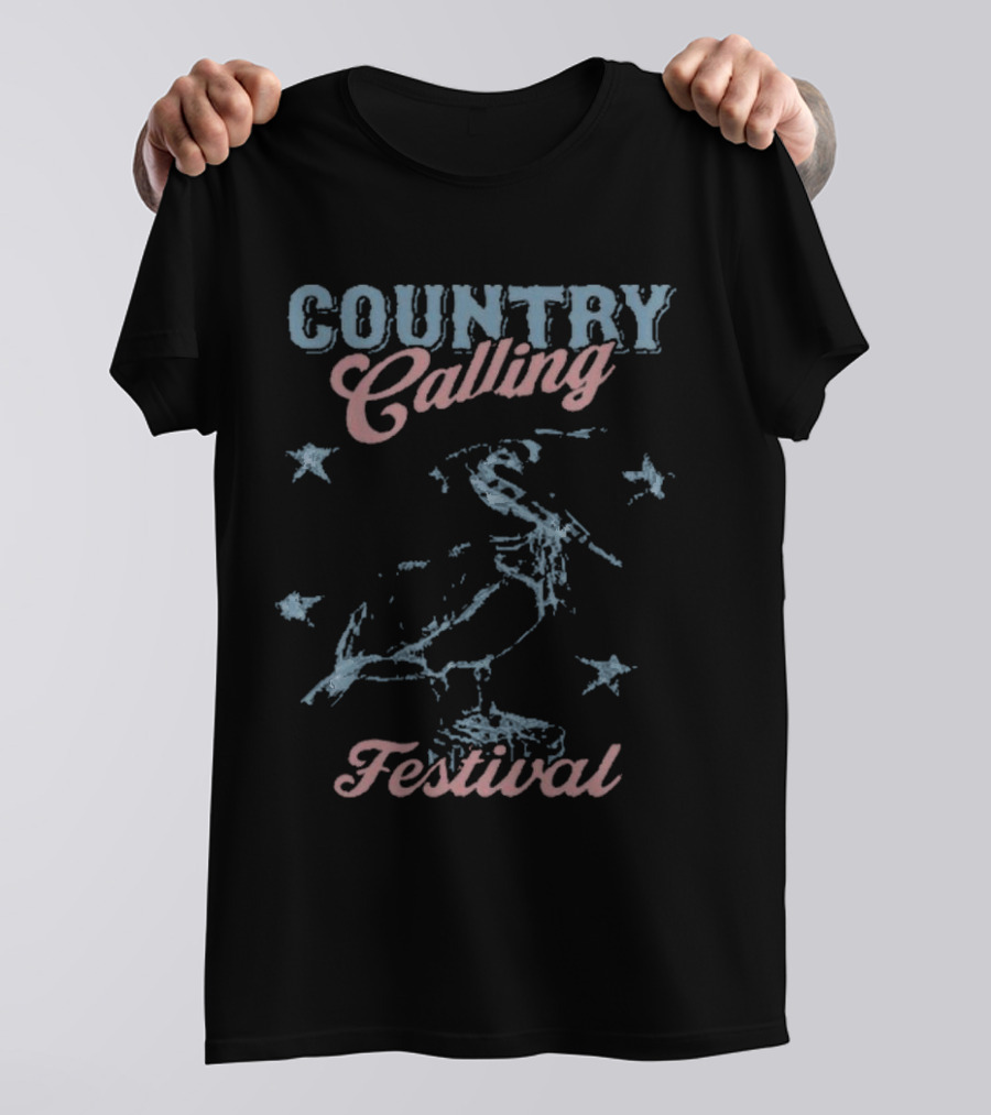 Country Calling Festival Pelican And Stars T-Shirt