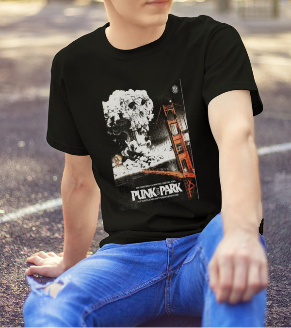 Punk In The Park San Francisco May 3 2025 Golden Gate Explosive Skull Event T-Shirt