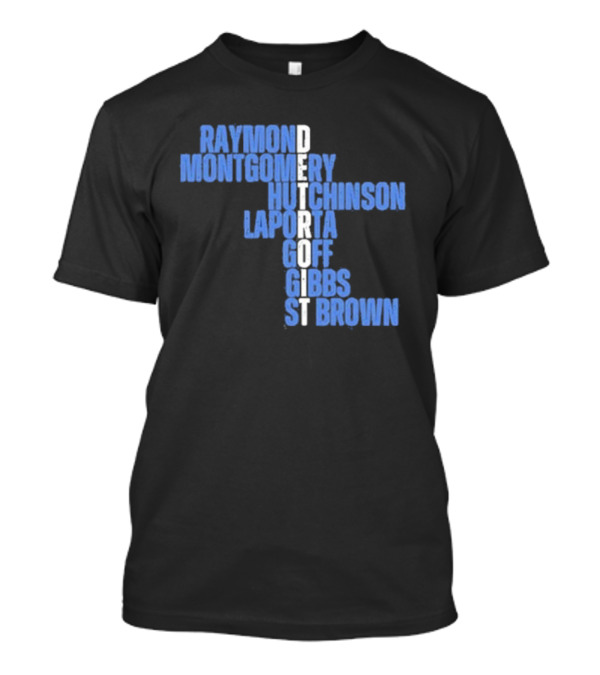 Raymond Montgomery Hutchinson Laporta Goff Detroit Gibbs St Brown T-Shirt