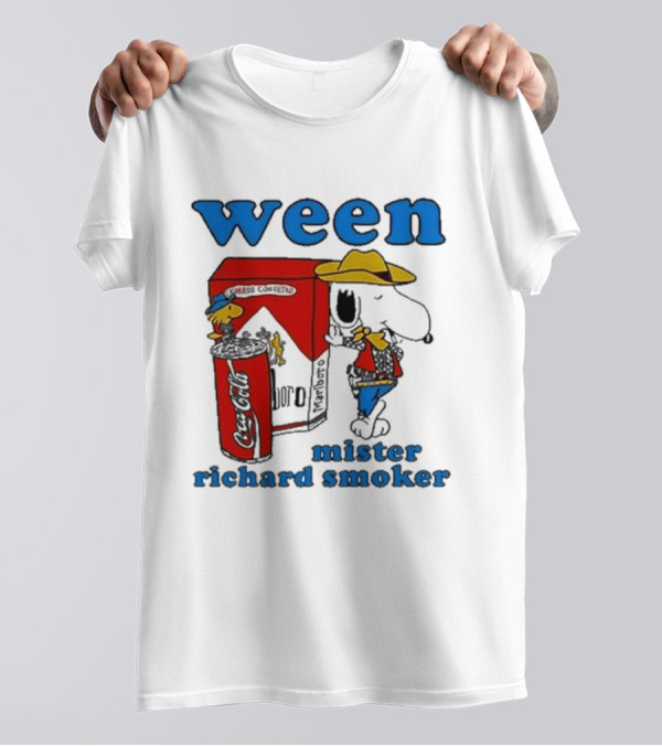 Ween Mister Richard Smoker Snoopy Coca-Cola Marlboro T-Shirt