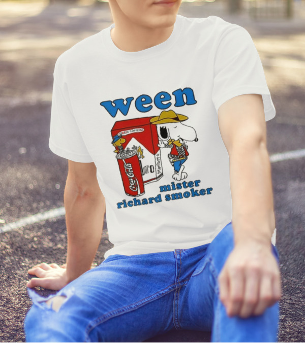 Ween Mister Richard Smoker Snoopy Coca-Cola Marlboro T-Shirt