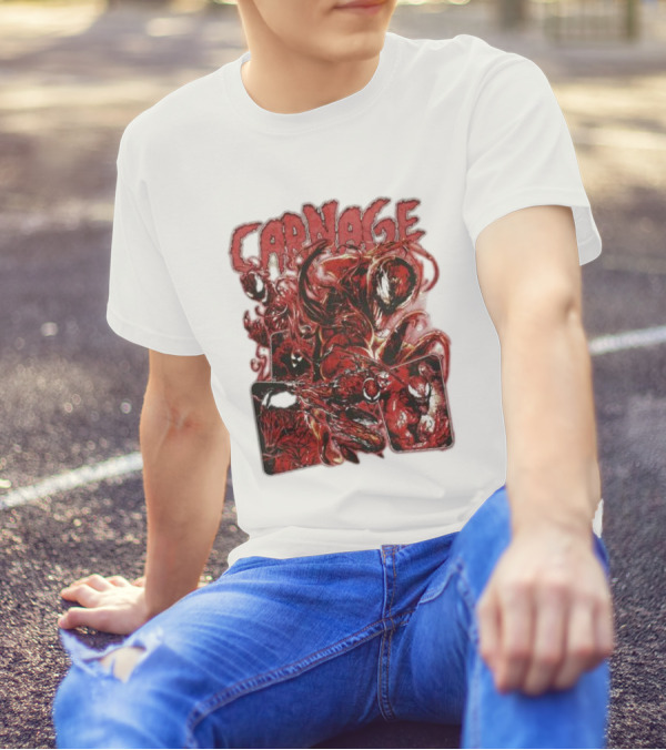 Carnage Supervillain Comic Panel T-Shirt