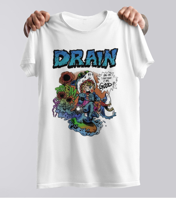 DRAIN Life's Hard But I Got It Good Skater Duck Bombs T-Shirt