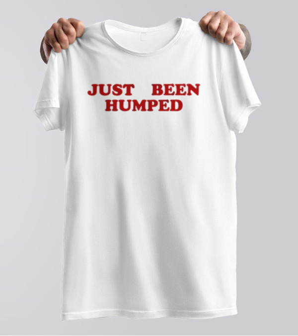 Spooky Hannah Just Been Humped Red Text Phrase T-Shirt