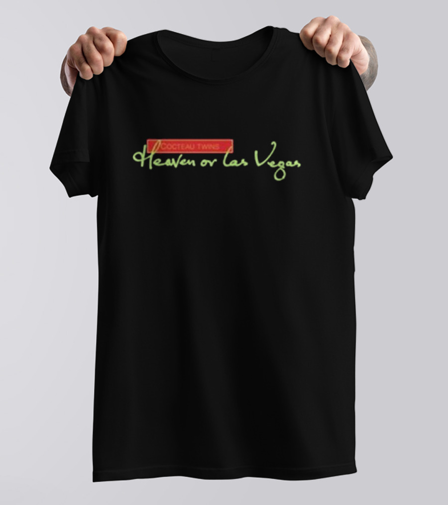 Cocteau Twins Heaven Or Las Vegas Retro Neon Text T-Shirt