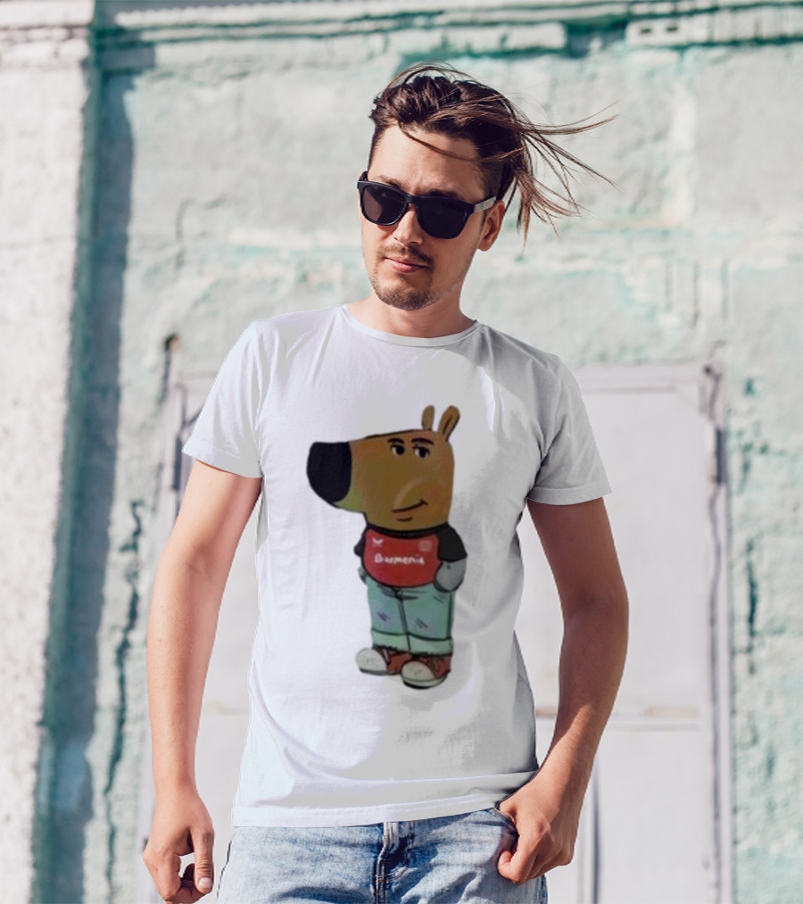 Chill Guy Dog Bayer 04 Leverkusen Mascot Wearing Red Black T-Shirt