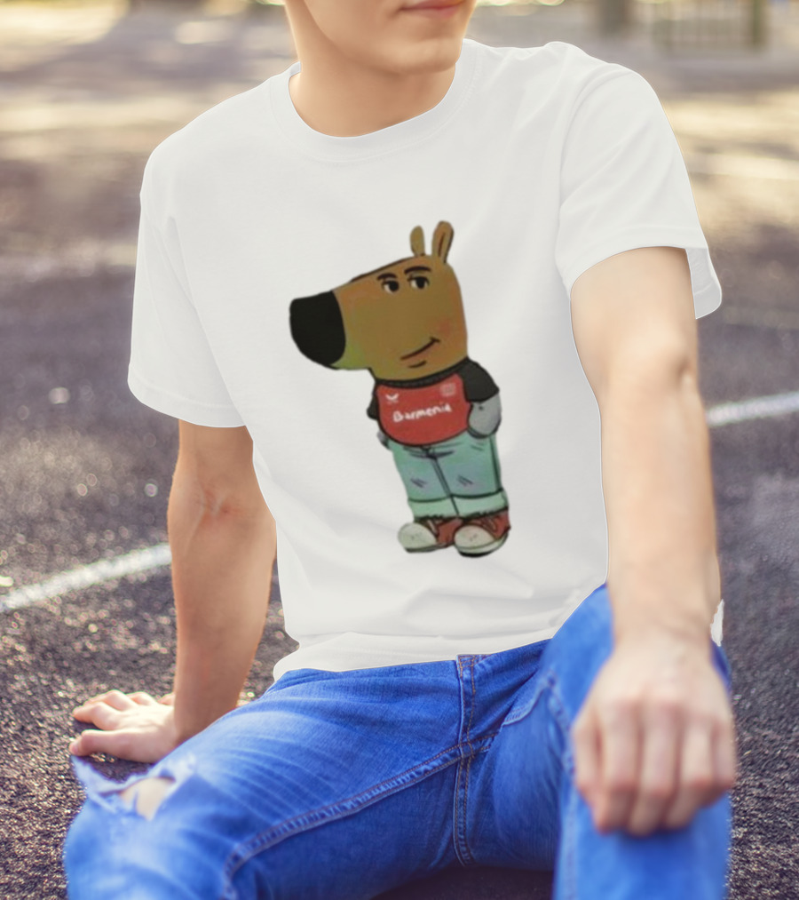 Chill Guy Dog Bayer 04 Leverkusen Mascot Wearing Red Black T-Shirt