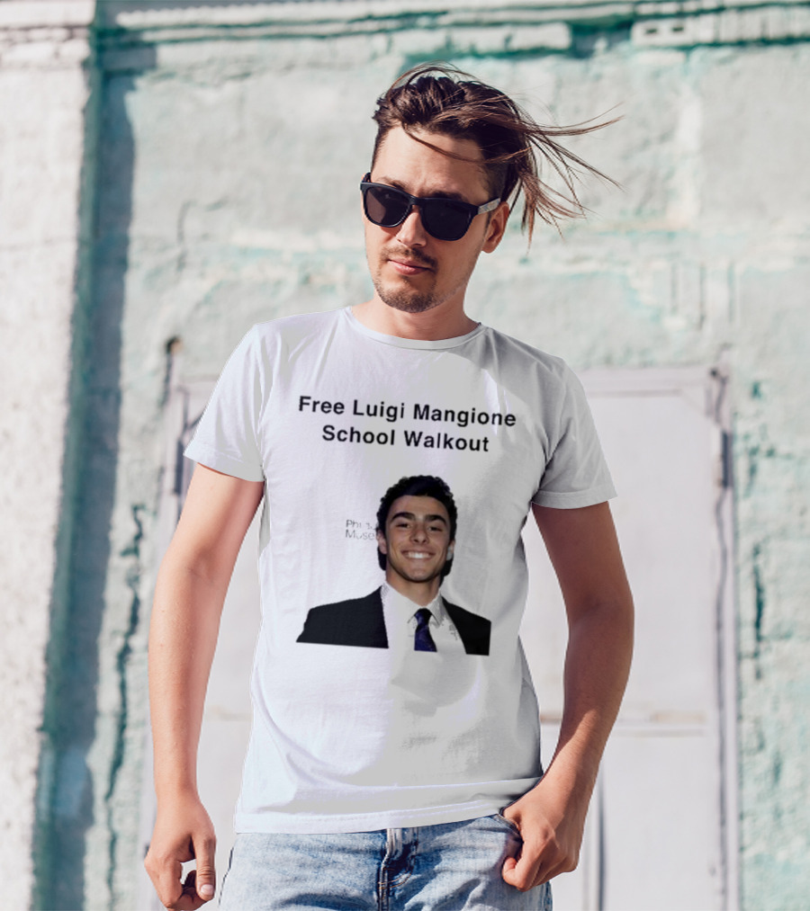 Free Luigi Mangione School Walkout Protest Movement T-Shirt