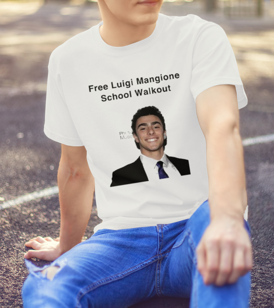 Free Luigi Mangione School Walkout Protest Movement T-Shirt