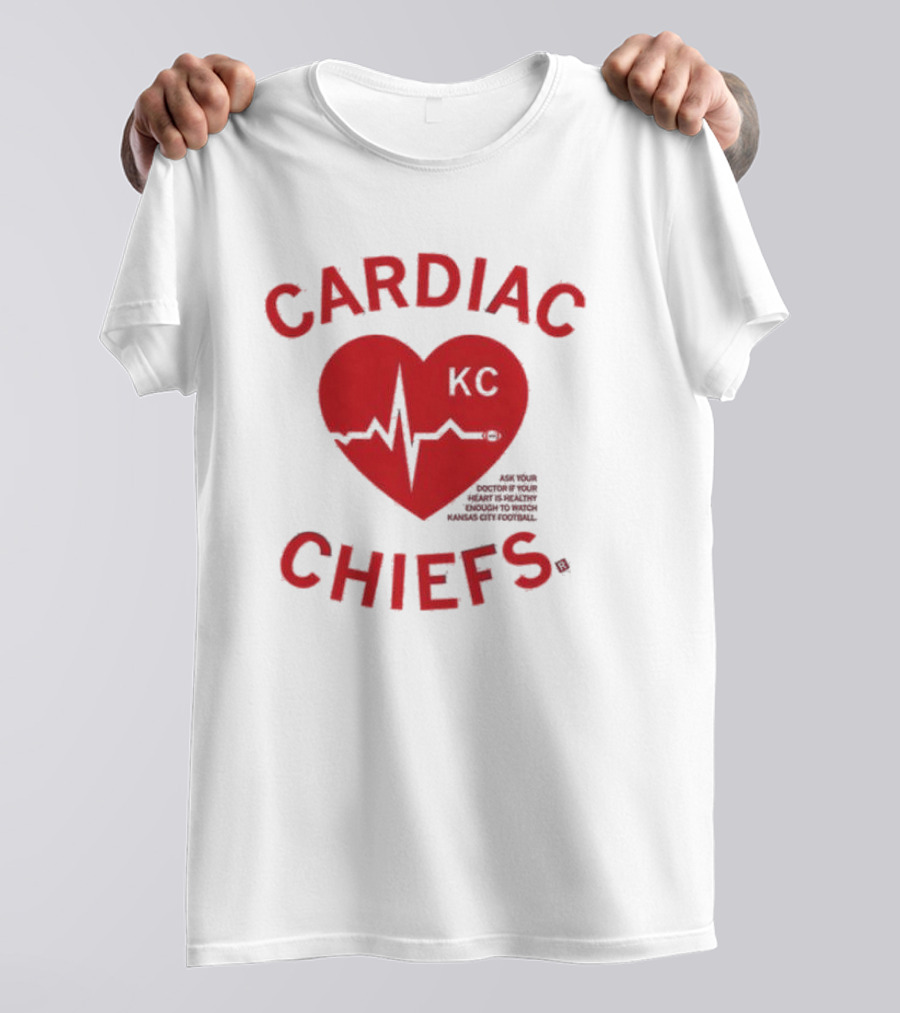 Cardiac Chiefs KC Heartbeat Kansas City Football T-Shirt