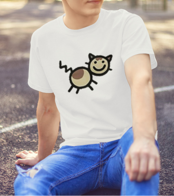 Mummy Joe Cheese Puff Cat Drawing T-Shirt