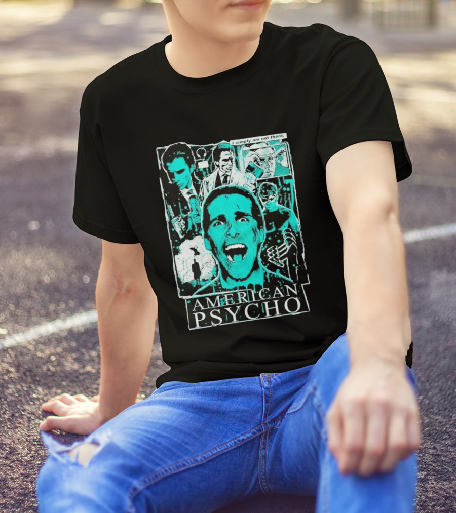 American Psycho Patrick Bateman I Simply Am Not There Collage T-Shirt