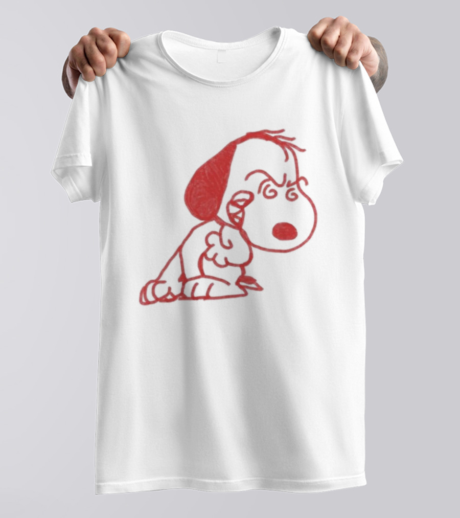 Evil Angry Snoopy Drawing T-Shirt