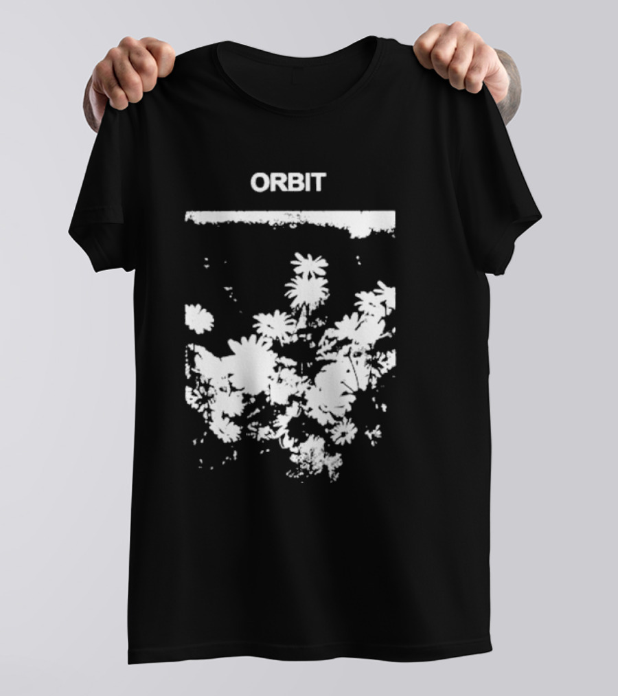 Orbit Flowers White Silhouettes T-Shirt