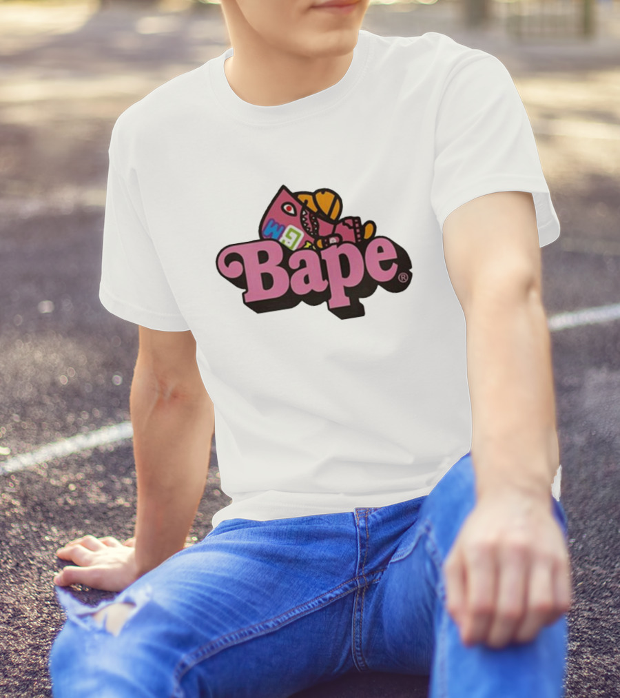 Bape Pink Shark Milo WGM T-Shirt