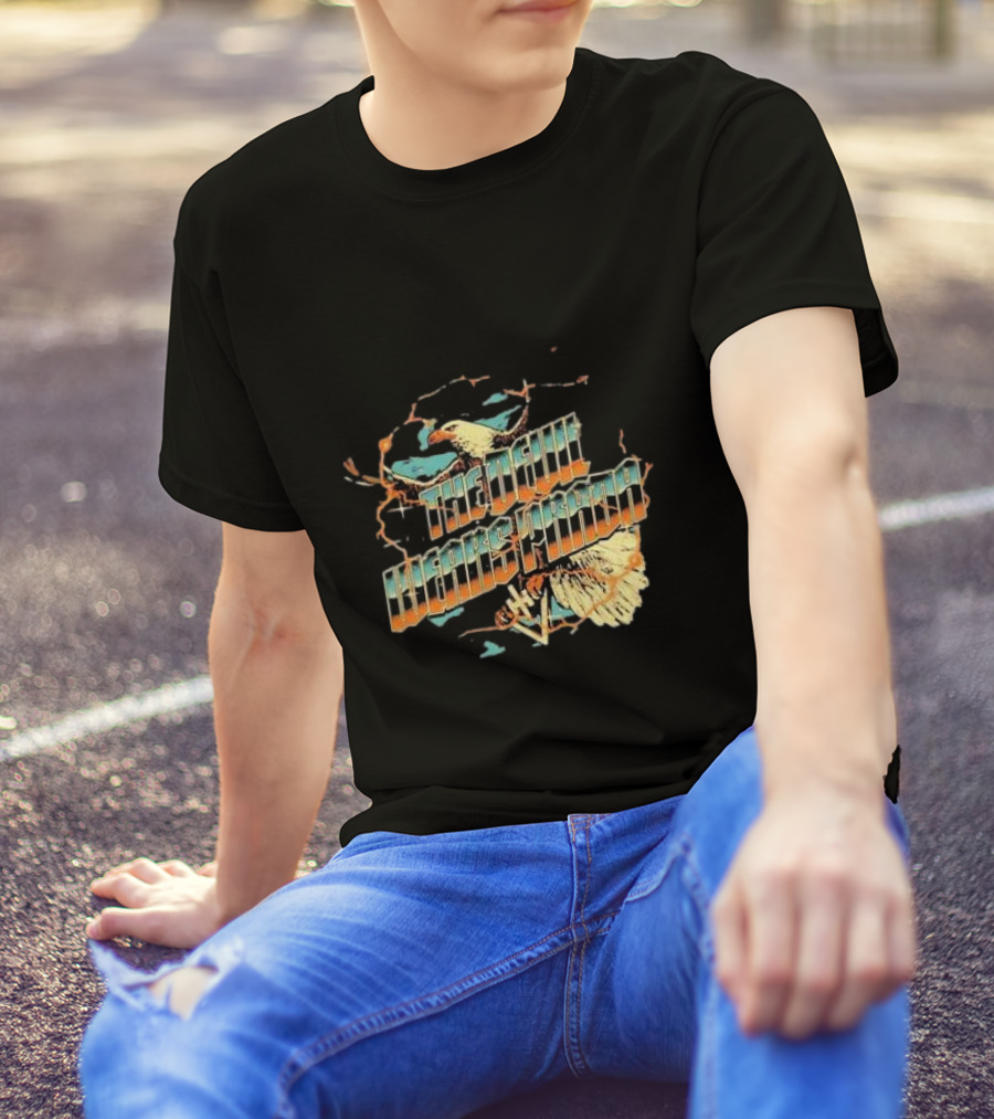 The Devil Wears Prada Bald Eagle Electric Orange And Blue T-Shirt