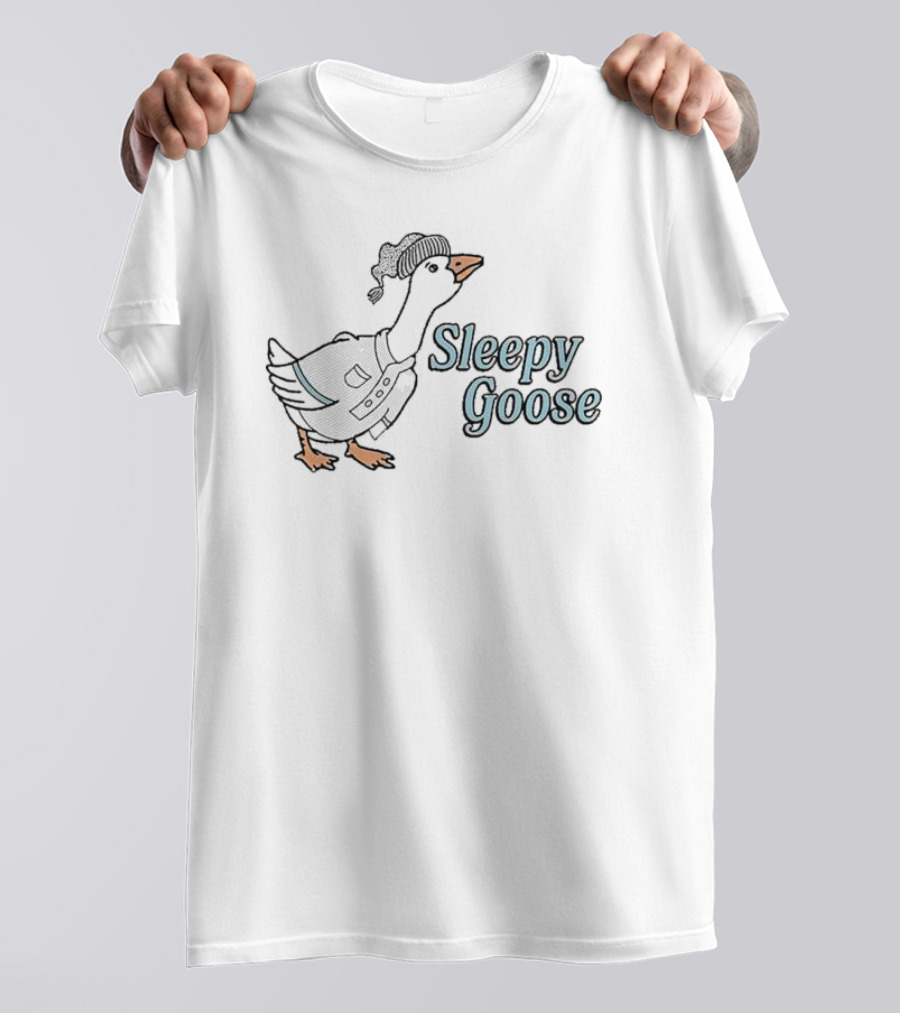 Sleepy Goose In Nightcap And Pajamas T-Shirt