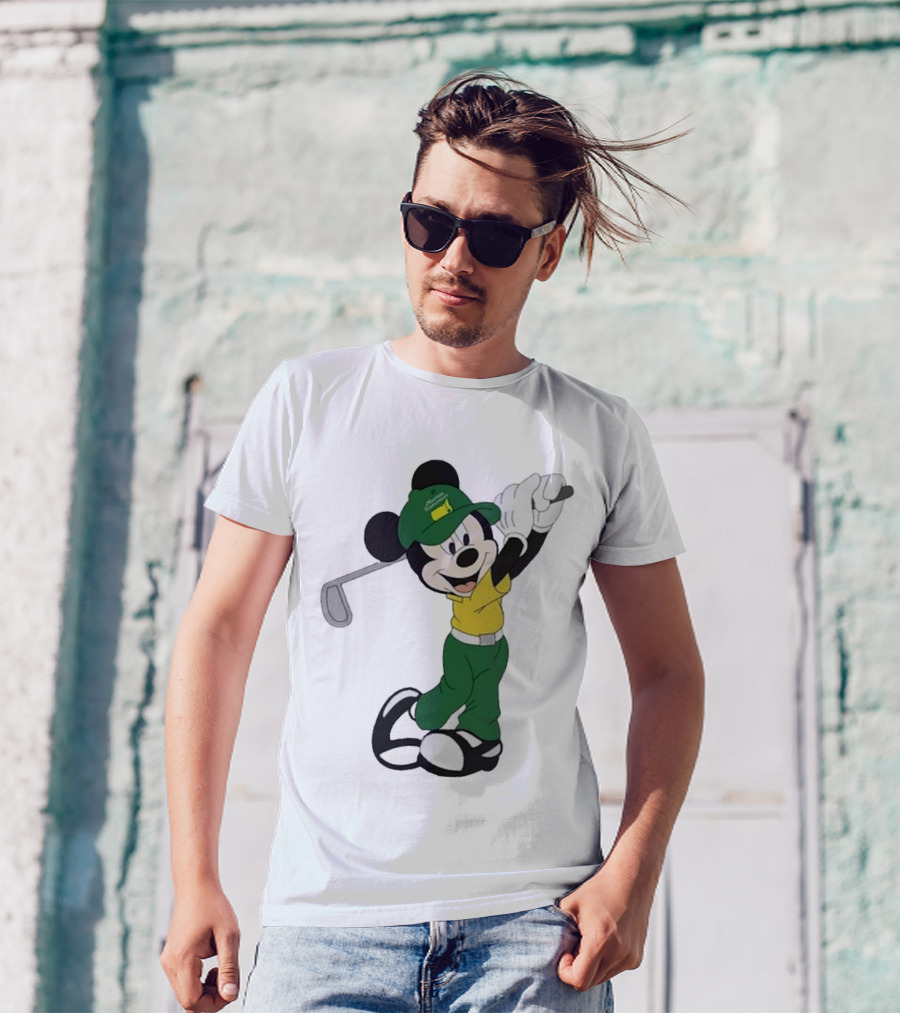 Mickey Mouse Golf Masters Tournament Iconic Swing T-Shirt