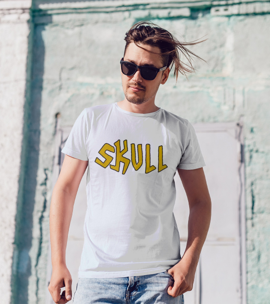 Saturday Night Live Butthead Skull Text T-Shirt