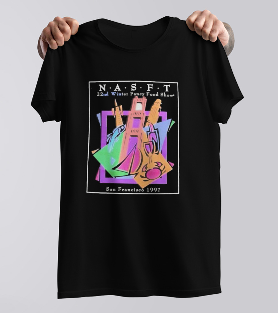 N.A.S.F.T. 22nd Winter Fancy Food Show San Francisco 1997 Black T-Shirt