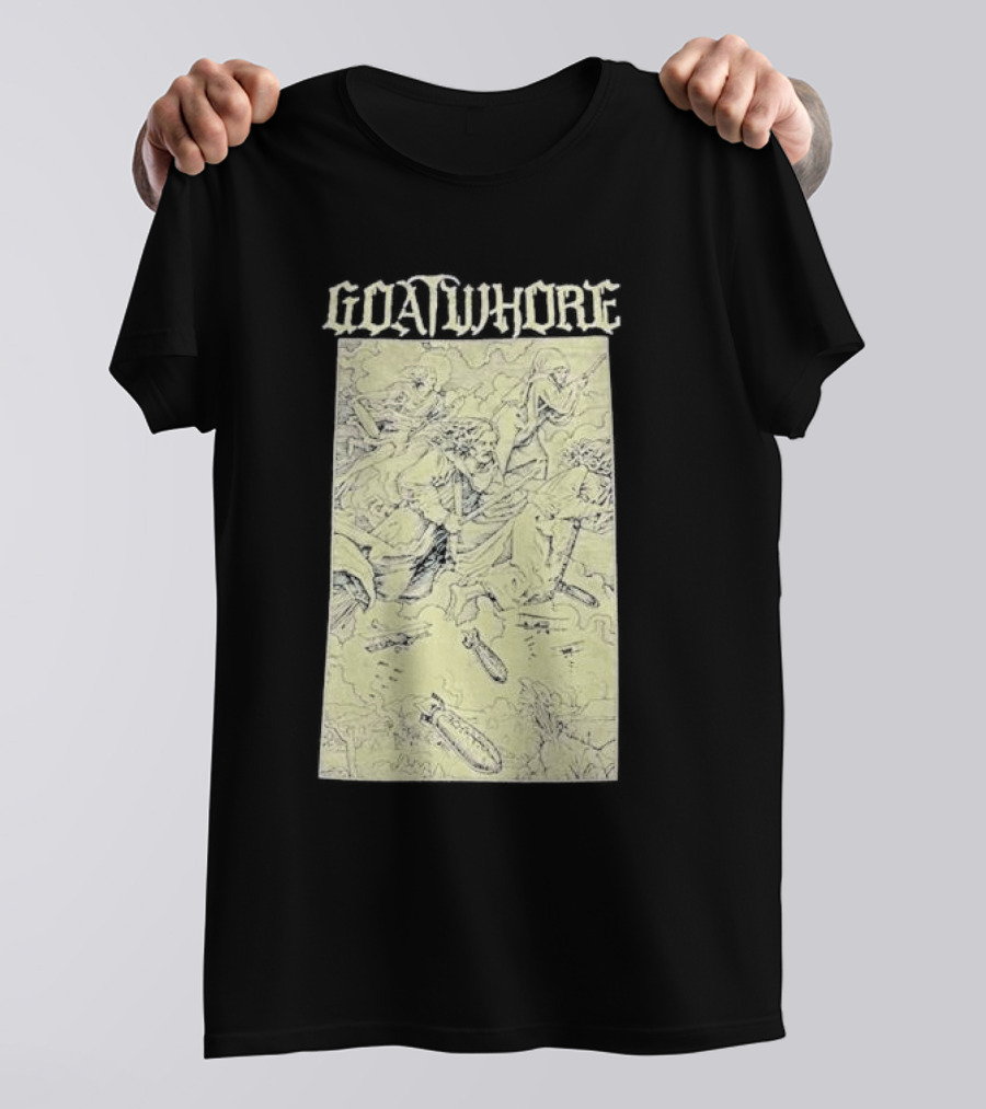 Goatwhore Band Illustration With Mythical Figures And Creatures T-Shirt