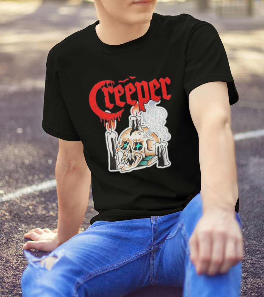 Creeper Skull Candle More Than Death Friday 13th T-Shirt
