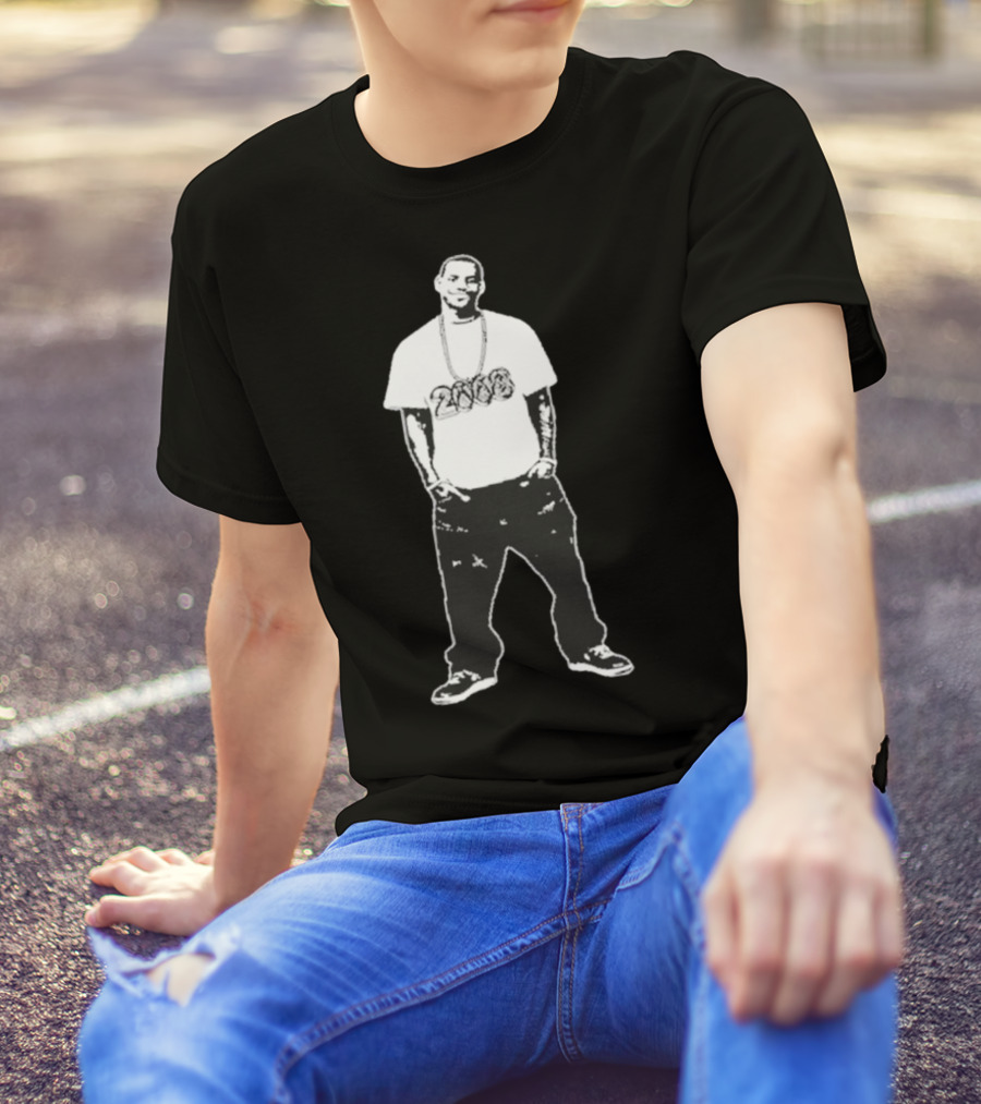 Le8ron 2008 Basketball Icon With 2008 Chain T-Shirt