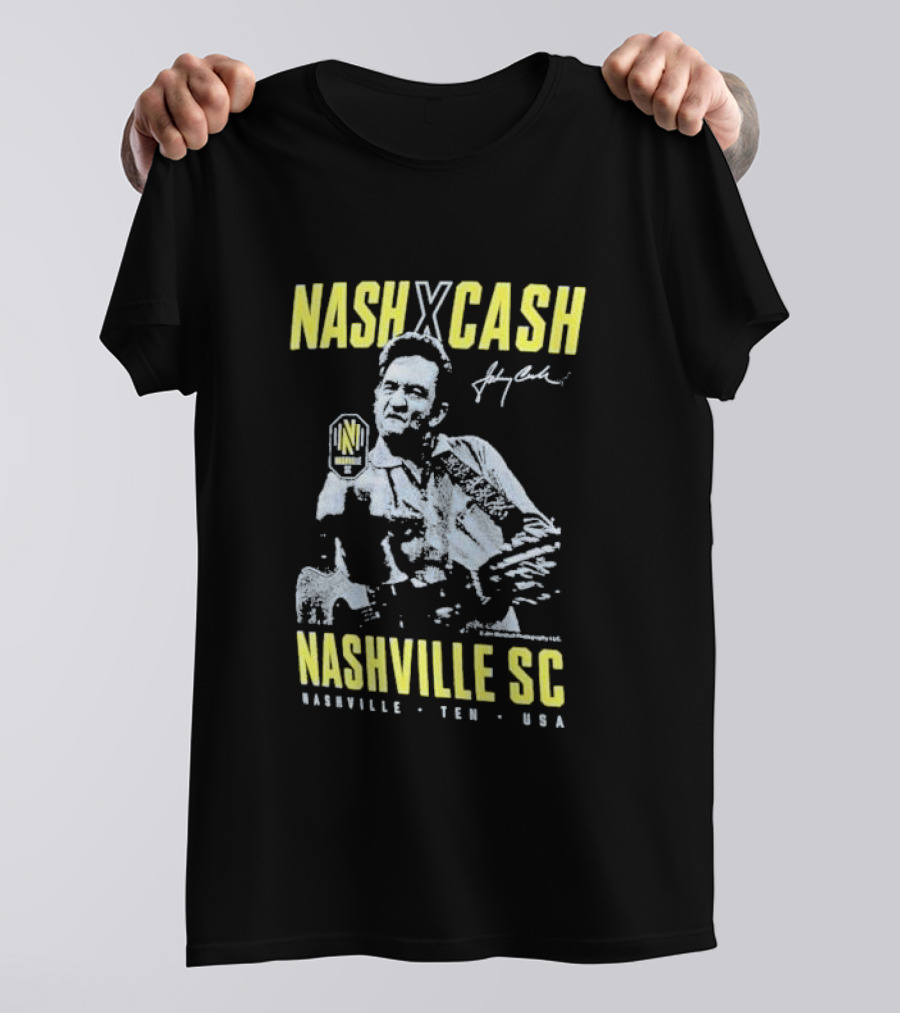 Nash X Cash Nashville SC Johnny Cash Nashville TEN USA T-Shirt