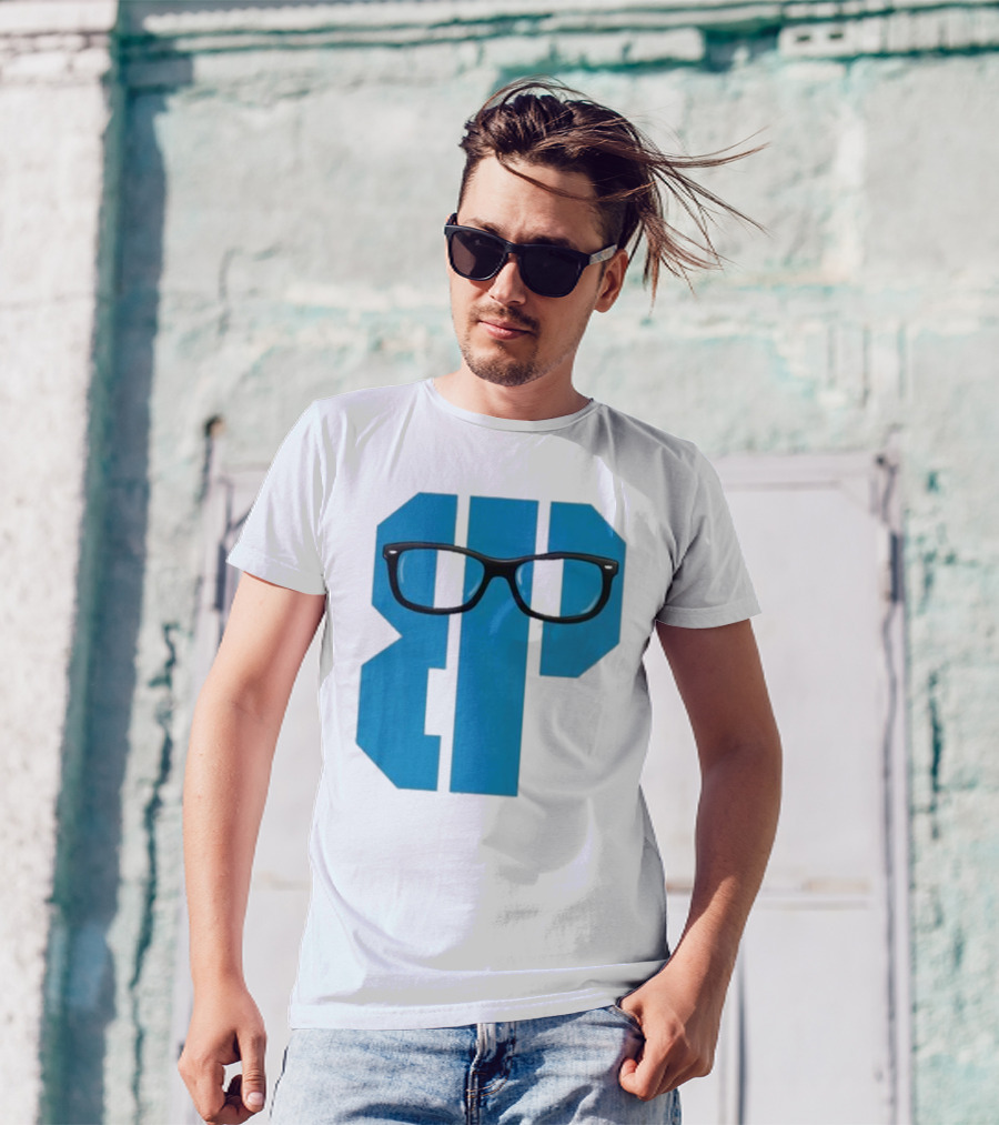 Projects X Weezer Framed Blue Block With Glasses T-Shirt