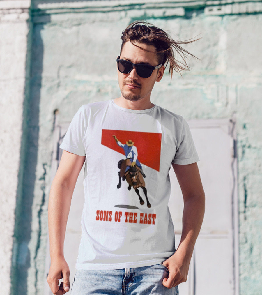 Sons Of The East Cowboy Riding Bucking Horse T-Shirt
