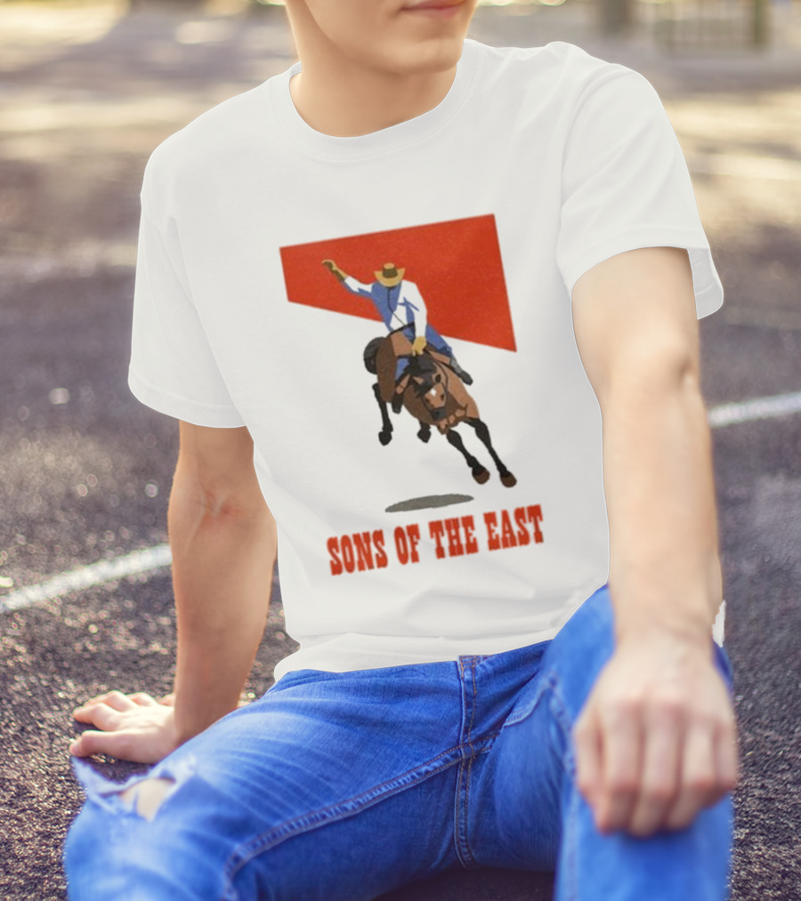 Sons Of The East Cowboy Riding Bucking Horse T-Shirt